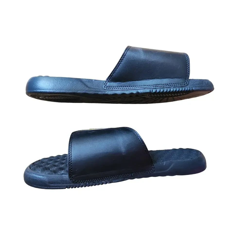 ISlide Black Slide On Adjustable Sandals Ram Unisex Size 9‎